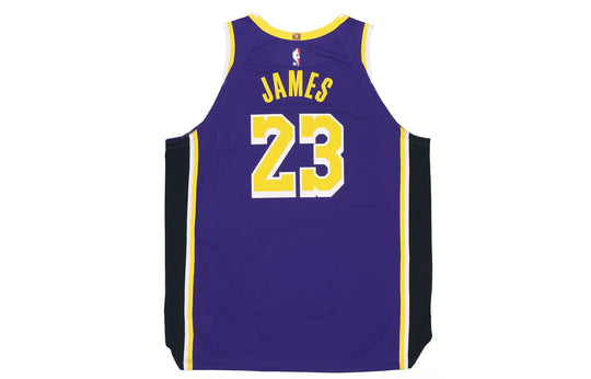 Nike NBA Authentic Au Player Edition Los Angeles Lakers LeBron James No. 23 Basketball Jersey/Vest Purple (No. 3/Men's/Lebron James/Basketball Vest) A