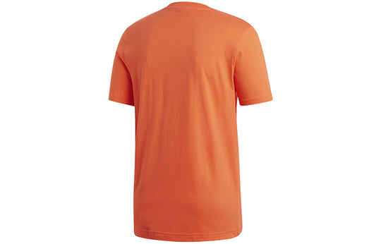 adidas originals Trefoil Chest Logo Sports Short Sleeve Orange Yellow DZ4572