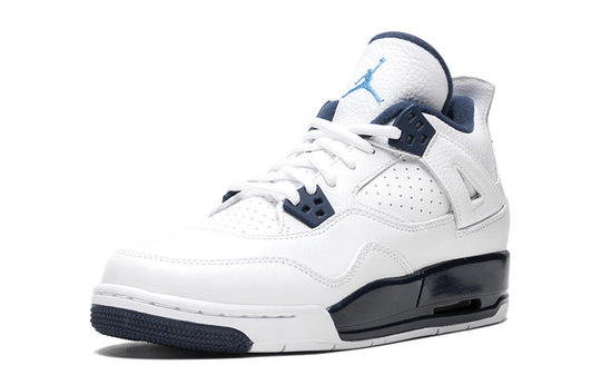 (GS) Air Jordan 4 Retro 'Legend Blue' 408452-107 Big Kids Basketball Shoes  -  KICKS CREW