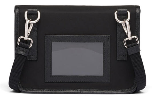 PRADA Saffiano logo-plaque smartphone holder 'Black' 2ZH108-2BBD-F0002