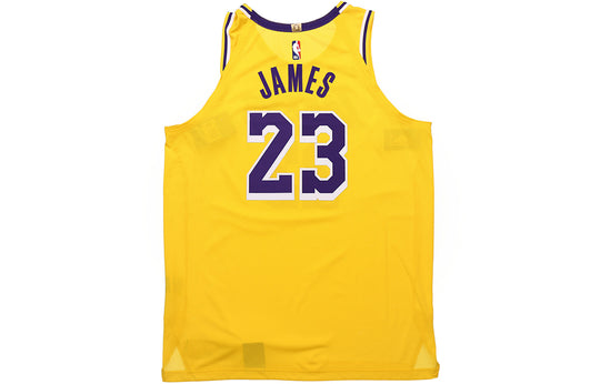 Nike NBA AU Player Edition lakers LeBron James Connected Jersey Sports Basketball Yellow AA7265-735