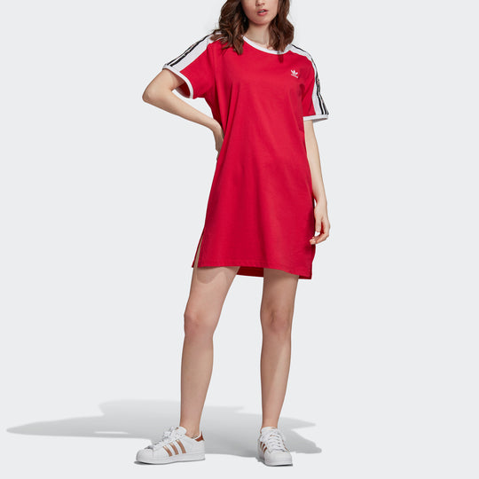 (WMNS) adidas originals Tee Casual Sports Round Neck Short Sleeve Red ...