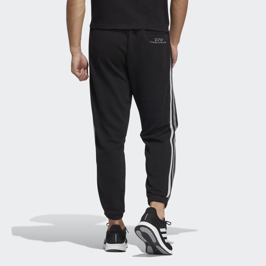 Men's adidas City Swt Pnt Contrasting Colors Stripe Logo Sports Pants ...