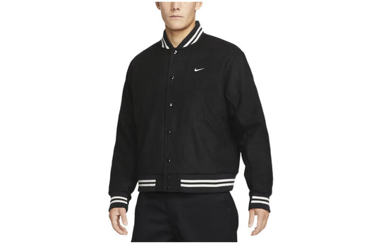 Nike NSW varsity jacket 'Black' DQ5011-010 - KICKS CREW
