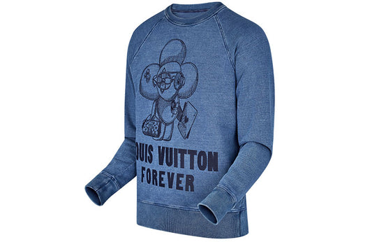 LOUIS VUITTON LV Damier Crewneck Long Sleeve Sweater For Men Grey 1A46VV