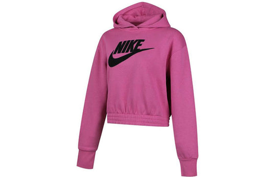(WMNS) Nike Sportswear Logo Printing Hoodie Purple CJ2035-691