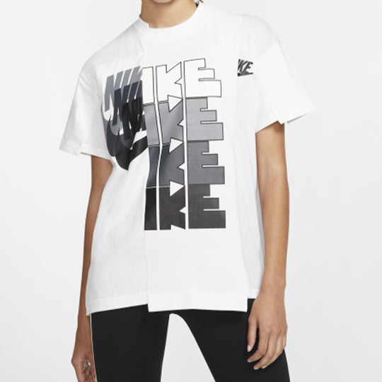 (WMNS) Nike x Sacai Hybrid T-Shirt 'White' CD6310-100