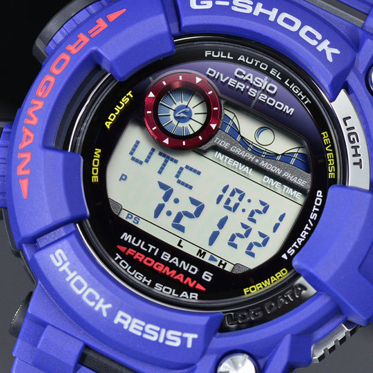 Men's CASIO G Shock FROGMAN Series Watch Mens Blue Digital GWF-1000NV-2JF Watches - KICKSCREW