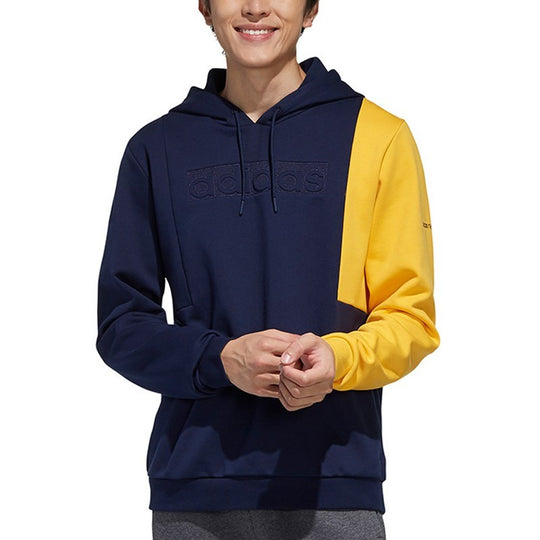 adidas neo Contrasting Colors Loose Sports Pullover Navy Blue EI4358