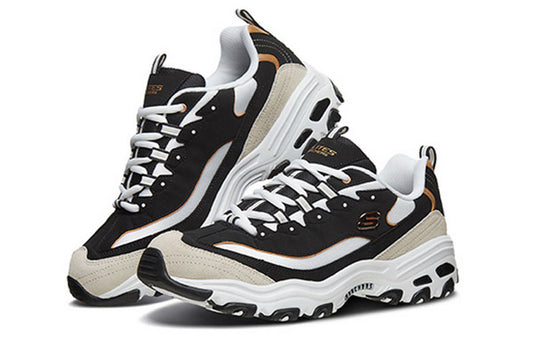 (WMNS) Skechers D Lites 1.0 Low-Top Running Shoes Black/Gold 66666228-BKGD