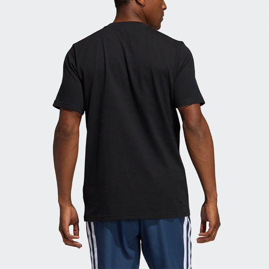 adidas Mtn Hoops Tee Basketball Sports Round Neck Short Sleeve Black GN5107
