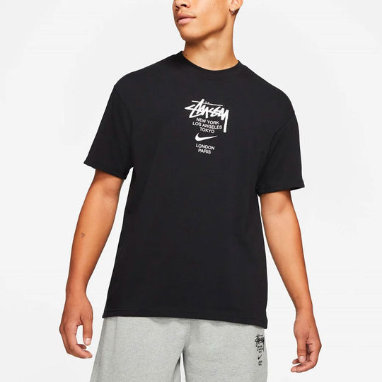 Nike x Stussy Crossover Round Neck Pullover Short Sleeve Asia Edition ...