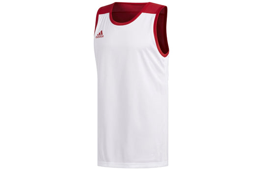 adidas Knitted Breathable Basketball Vest Men 'Red White' DY6595