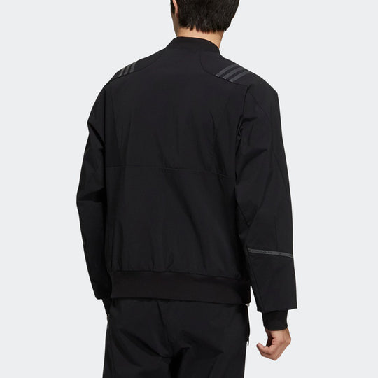 Men's adidas Sports Stylish Solid Color Logo Minimalistic Jacket Black H40231
