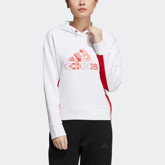 (WMNS) adidas Cny Hood Sweat Limited Casual Sports Breathable Hoodie White HC2798