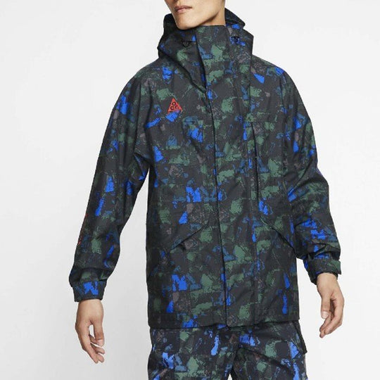 Nike Lab ACG Gore-Tex Allover Print Jacket 'Racer Blue Habanero Red' CI0428-416