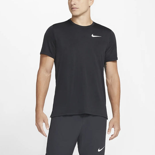 Nike Athleisure Casual Sports Breathable Solid Color Short Sleeve Black CZ1219-010