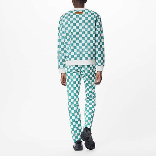 Louis Vuitton FW21 Grid Round Neck Long Sleeves