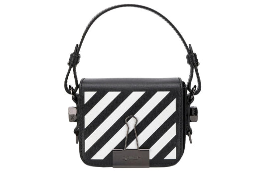 (WMNS) OFF-WHITE Leather 20 Binder Clip Single-Shoulder Bag Small Blac ...