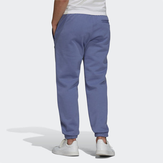 Men's adidas originals Logo Solid Color Bundle Feet Sports Pants/Trousers/Joggers Violets H62545