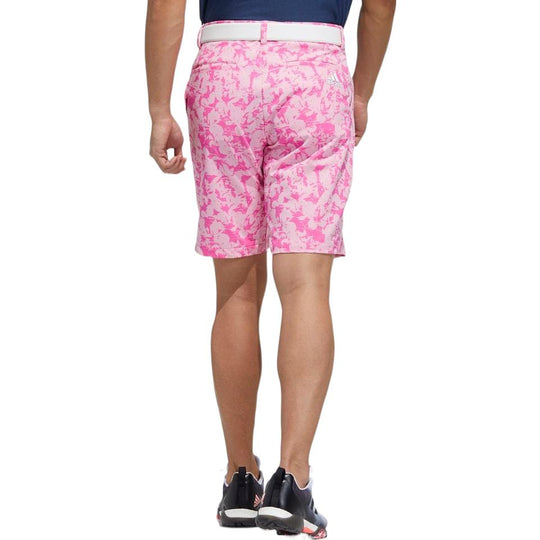 Men's adidas SS22 Solid Color Flowers Printing Shorts Pink Red GM0856