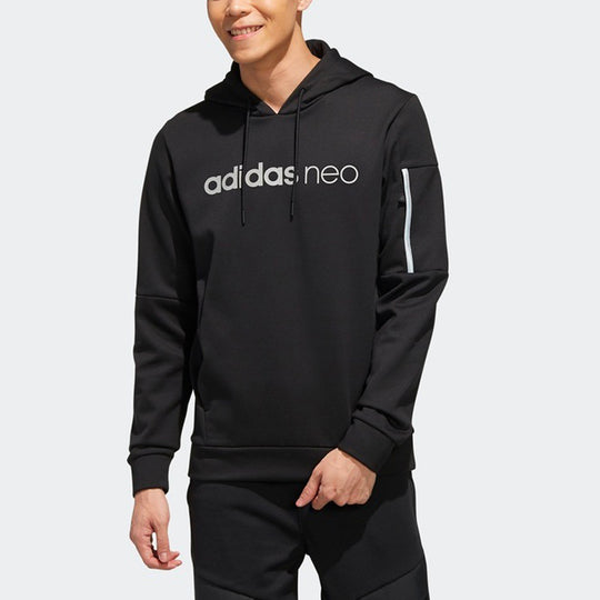 adidas Neo Hooded Sweatshirt 'Black White' EI4470