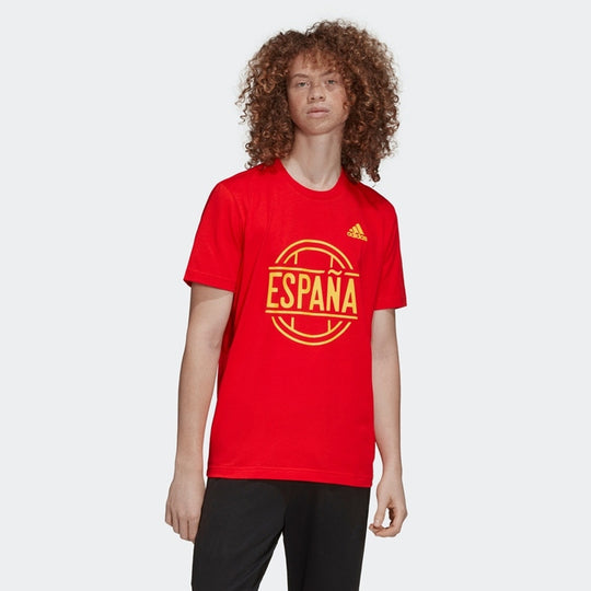 adidas Spain Tee 'Red Yellow' FT6051