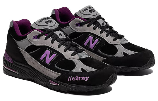 (WMNS) New Balance Stray Rats x 991 Made In England 'Black Purple' W991SRP