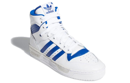 adidas originals Rivalry Retro High Top Skate Shoes White Blue EF6408 ...