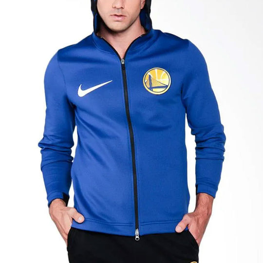 Men's Nike Royal Golden State Warriors Authentic Showtime Therma Flex  Performance Full-Zip Hoodie