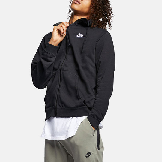 Nike Sportswear Hooded Fleece Jacket Men Black 804392-010 - KICKS CREW