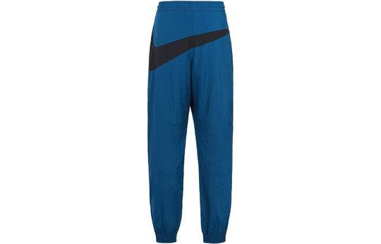 Nike Sportswear NSW Swoosh Woven Pant Zipper Pocket Bundle Feet Sports Pants Blue AJ2300-474