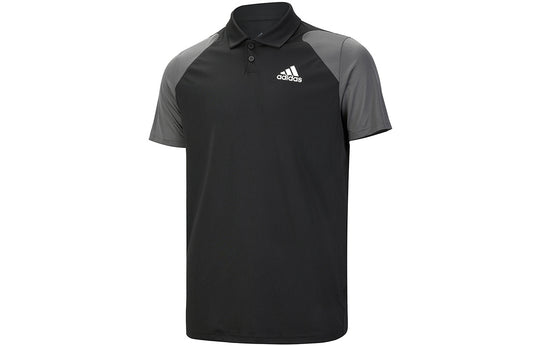 adidas Quick Dry Breathable Sports Short Sleeve Polo Shirt Black GL5437