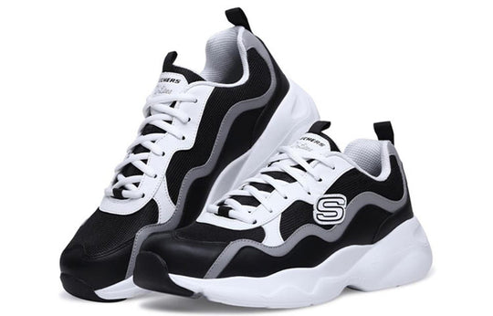 Skechers D'lites Airy Running Shoes Black/White/Gray 999859-BKW