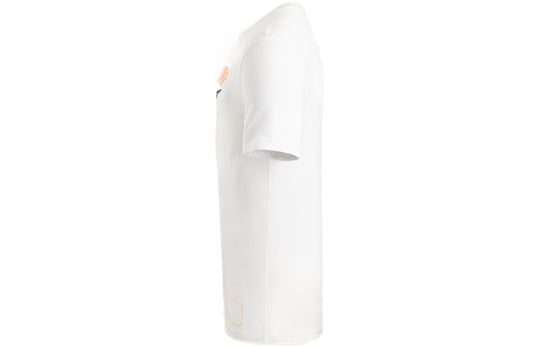 Men's Nike Printing Large Logo Casual Round Neck Short Sleeve White T-Shirt DV3188-100