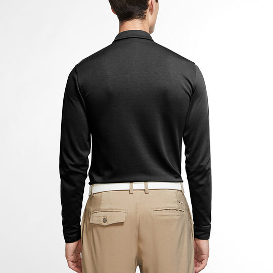 Nike Dri-FIT Player Golf lapel Long Sleeves Polo Shirt Black CK5908-010