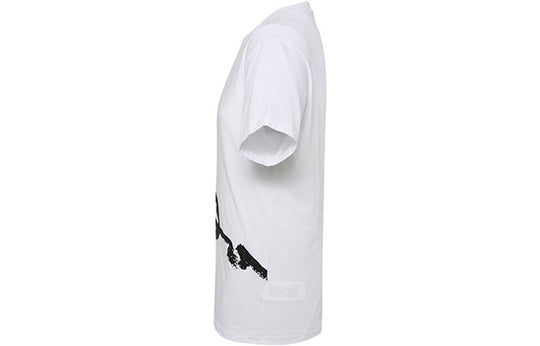 Men's KENZO Alphabet Round Neck Short Sleeve White T-Shirt 5TS0914SG-01