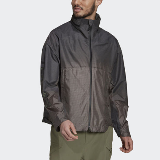 adidas Windproof waterproof Casual Sports Hooded Jacket Gray FS7540