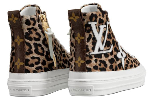 WMNS) LOUIS VUITTON LV Stellar High-Top Sneakers Leopard 'Brown Yello -  KICKS CREW