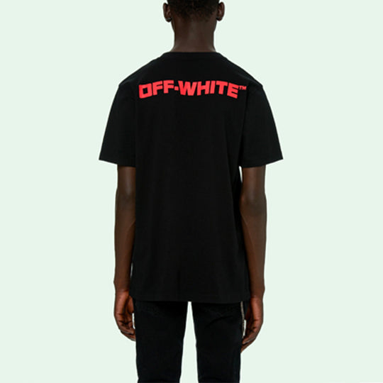 OFF-WHITE SS21 Round Neck Printing Short Sleeve Black OMAA027R21JER0061025 T-shirts - KICKSCREW