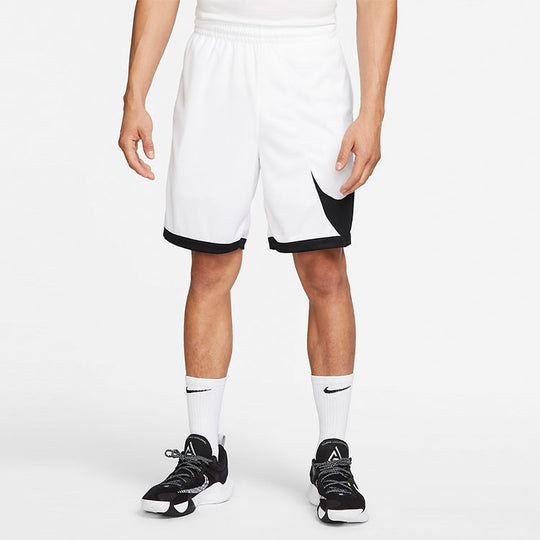 Nike Loose Fit Quick Dry Large Logo Basketball Shorts White DH6764-100