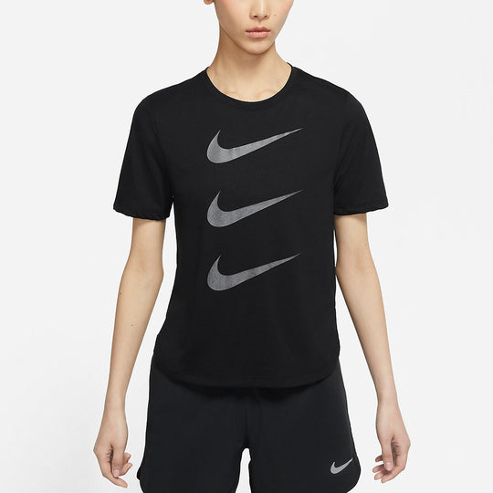 (WMNS) Nike Casual Sports Breathable Round Neck Short Sleeve Black T-Shirt DC4324-010
