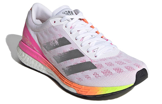(WMNS) adidas Adizero Boston 9 'White Screaming Pink' H68744