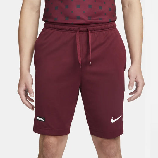 Nike Dri-FIT FC Libero Solid Color Logo Straight Sports Shorts Red DH9664-638