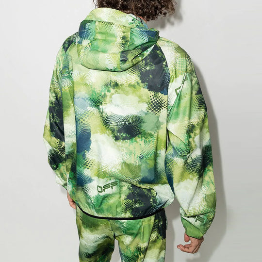 OFF-WHITE Zipper Camouflage Printing Jacket Version Green OMVL011I21FAB0028401 Jacket - KICKSCREW