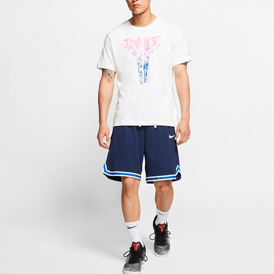 Nike Dri-fit Kobe Logo Athleisure Casual Sports Short Sleeve White BV8333-100