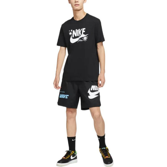 Nike Front Logo Short Sleeves Tee 'Doodle Logo Black White' DR7808-010 ...