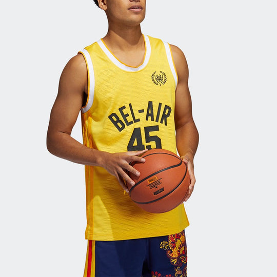 adidas x BAA Crossover Basketball Sports Vest Yellow HB4256