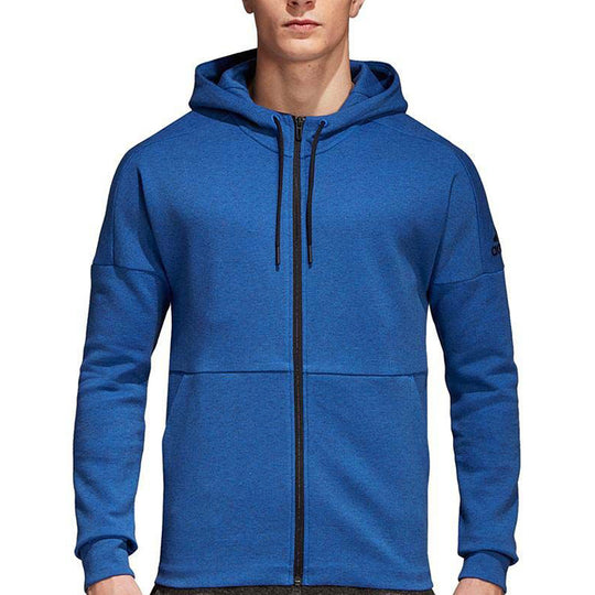 Men's adidas Sports Stylish Knit Blue Jacket CW0258