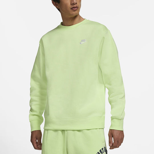Nike Sportswear Club Fleece Stay Warm Sports Pullover Round Neck Green ...